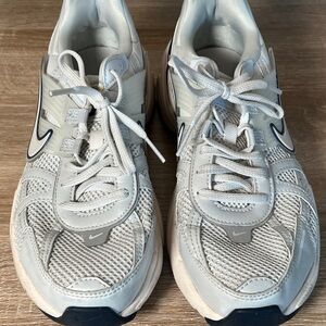 Nike White and Gray Running Shoes